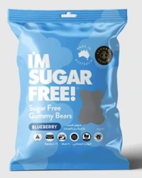 حلوى الدب خالية من السكر توت ازرق 50 جم