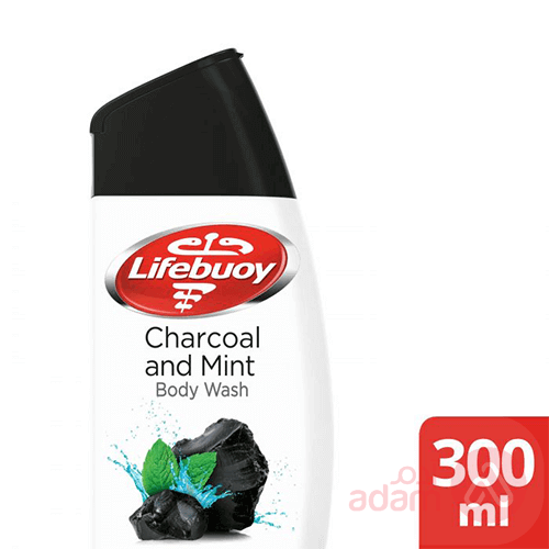 Lifebuoy Body Wash Charcoal And Mint | 300Ml + Loofah