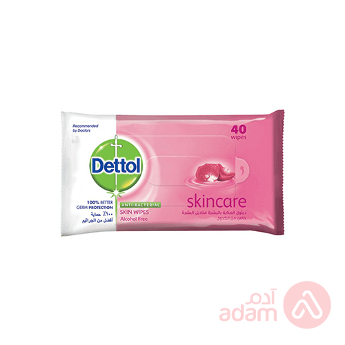 Dettol Skin Care Antibacterial Skin Wipes | 40Wipes