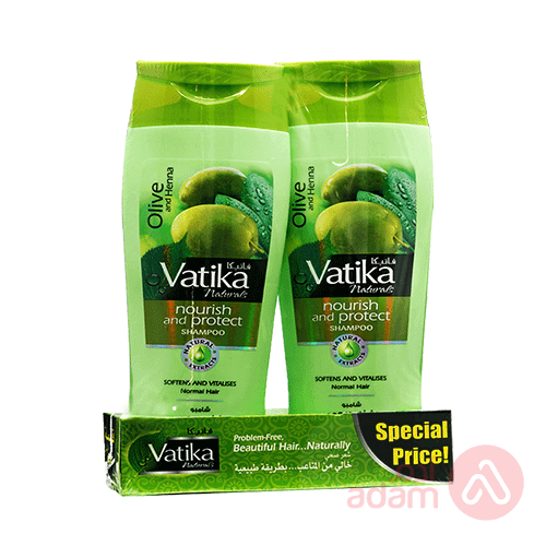 Vatika Shampoo Nourish & Protect Twin Pack | 400Ml