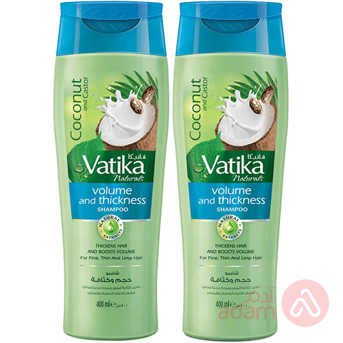 Vatika Shampoo Volume & Thickness Twin Pack | 400Ml