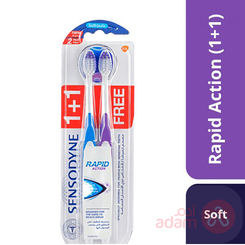 Sensodyne Tooth Brush Rapid Action | Soft 1+1 Free