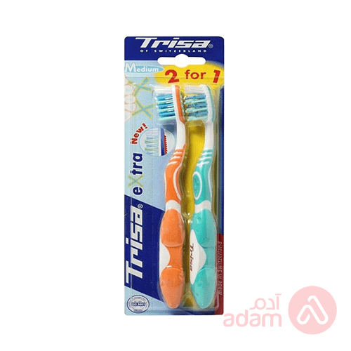 Trisa Tooth Brush Extra Pro Clean 1+1 Free | Medium