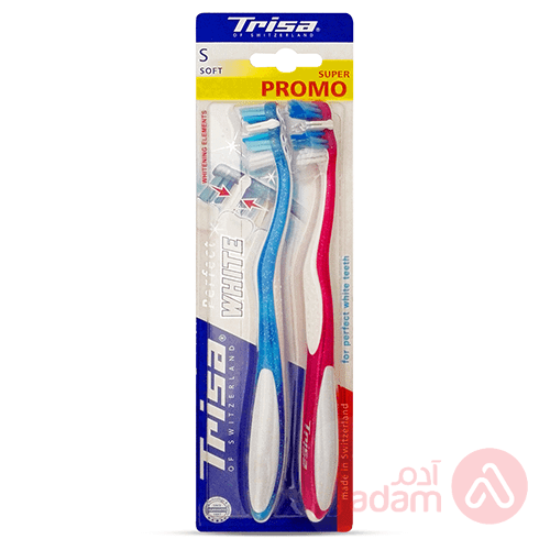 Trisa Tooth Brush Perfect White | Soft 1+1Free