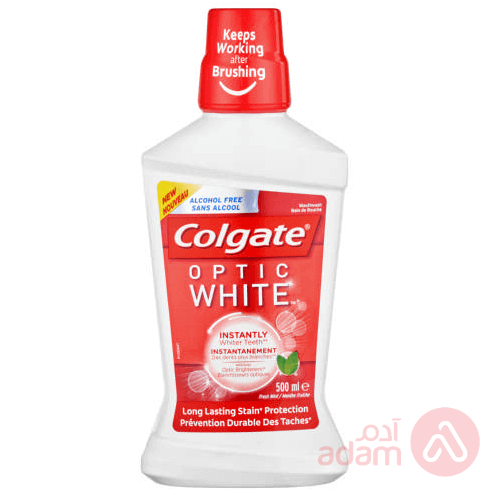 Colgate Optic White Mouthwash Mint Whitening | 500Ml