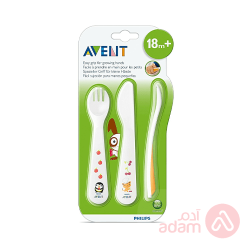Avent Toddler & Spoon And Knife 18M+