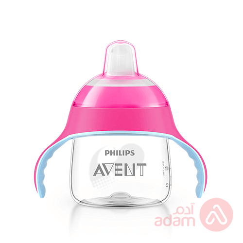 Avent Cup With Hand Flexible Soft Spout 6M+ Pink | 200Ml