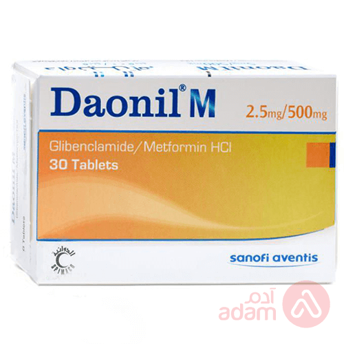 Daonil M 2.5 500Mg | 30Tab