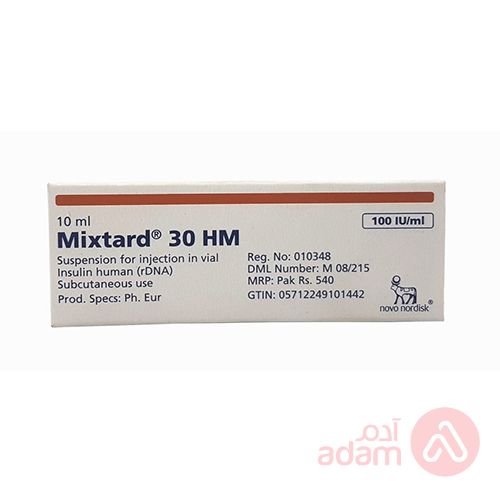 Mixtard 30 100 Units Ml | Vial