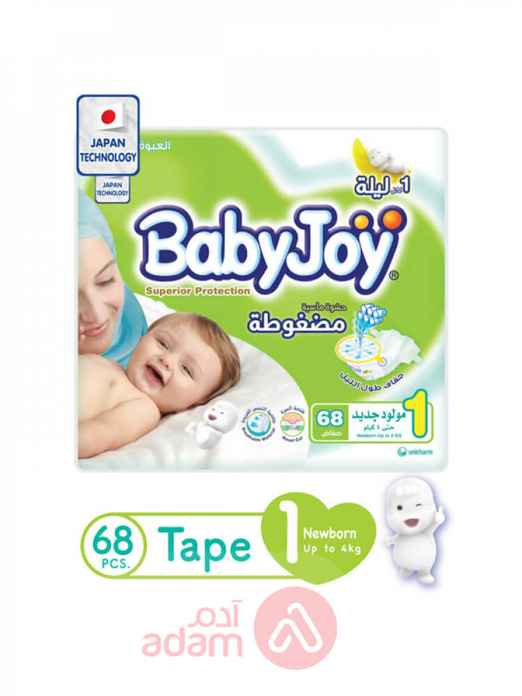 Baby Joy Jumbo New Born No 1 | 68 Diapers