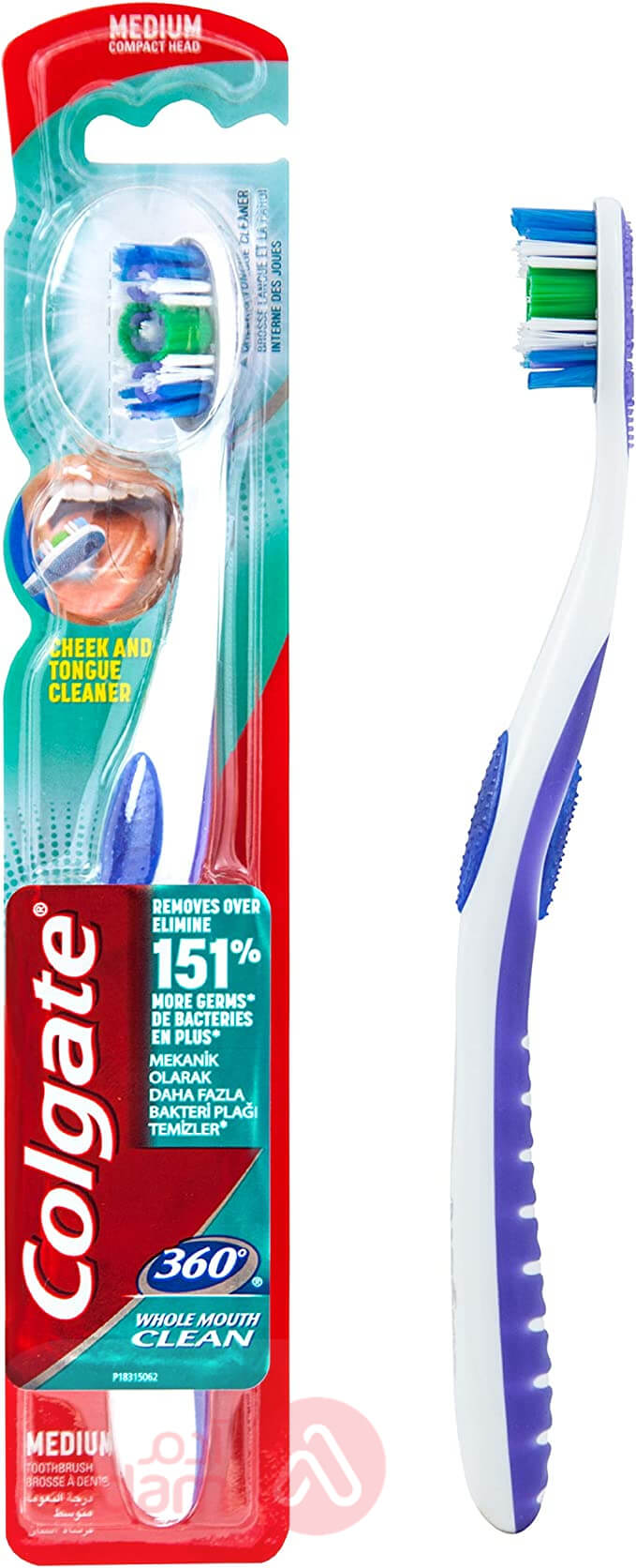 Colgate T B Compact Head 360 Medium(3800)