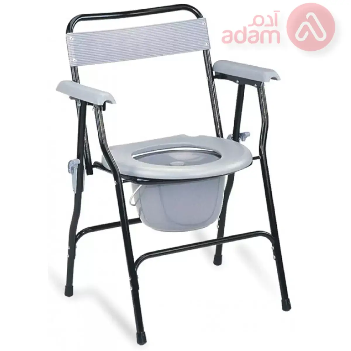 COMMODE CHAIR FS899 WITH BACK CUSHION | GREY