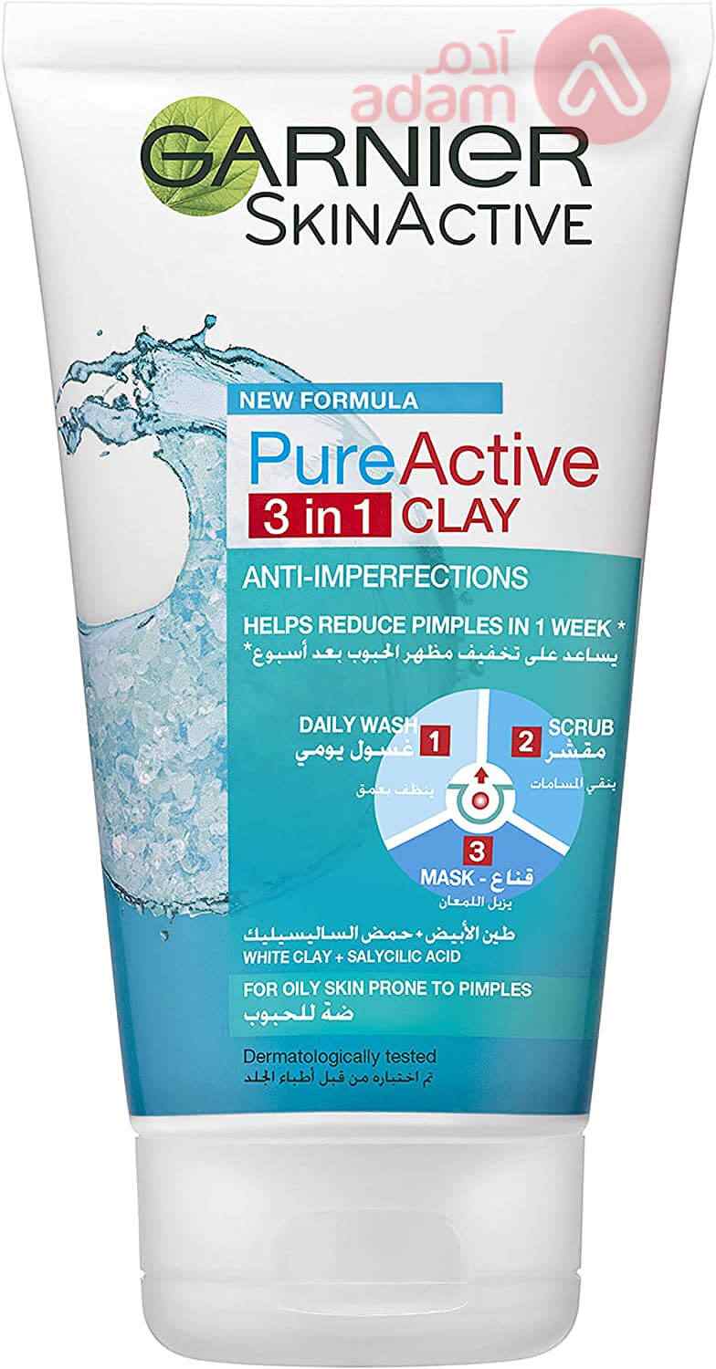 Garnier Mask Pure Active 3 In 1 | 150Ml