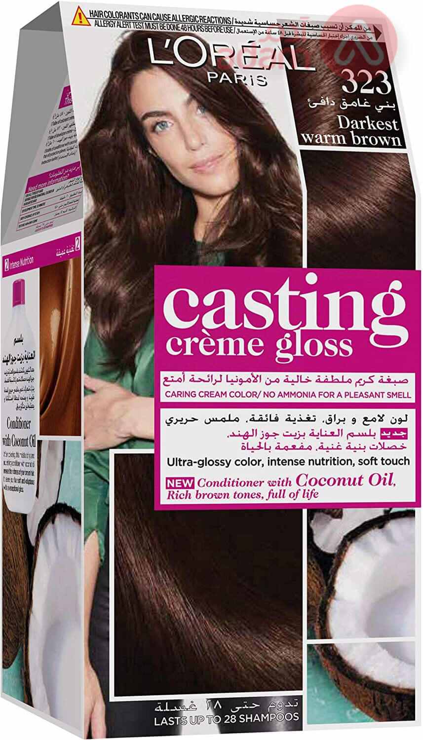 Loreal Casting Cream Gloss 323 Darkest Warm Brown |72Ml