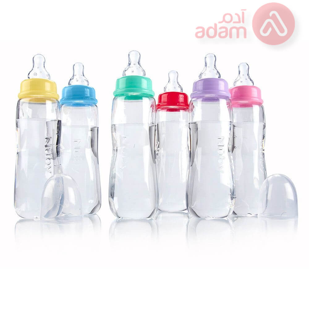 Nuby Feeding Nurser Medium Flow Clear Bottle 3M+ | 240ML