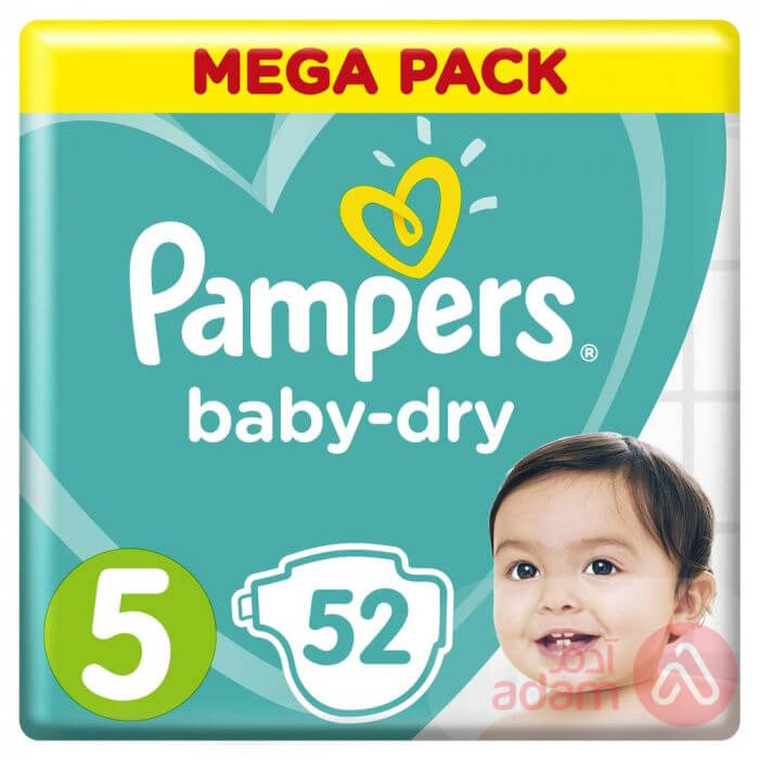 Pampers No 5 (11-18 Kg) Jumbo Pack | 52Pcs