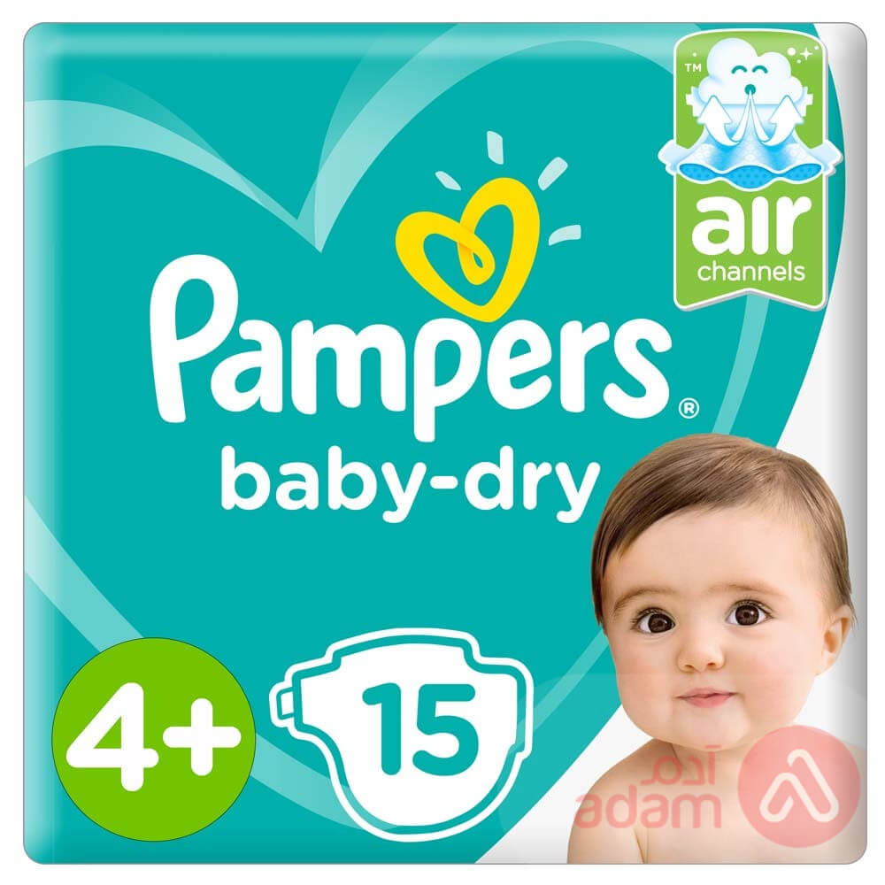 Pampers No 4+ (9-16 Kg) Carry Pack | 15Pcs