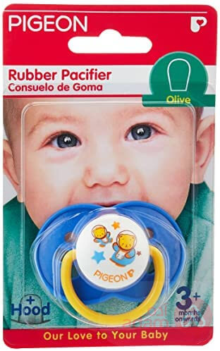 Pigeon Rubber Pacifier Olive Coro Blue N859
