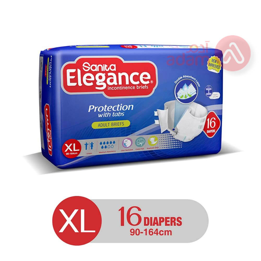 SANITA ELEGANCE ADULT DIAPERS X-LARGE | 16PCS