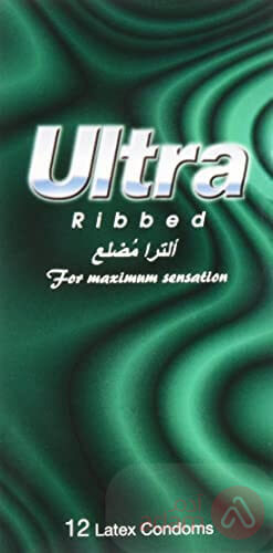 Ultra Condom Ribbed 12Pk