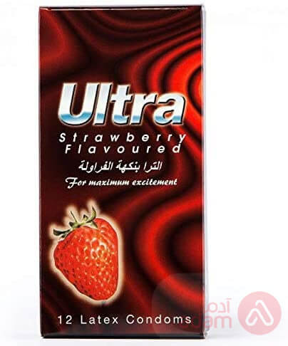 Ultra Condom Strawberry 12Pk
