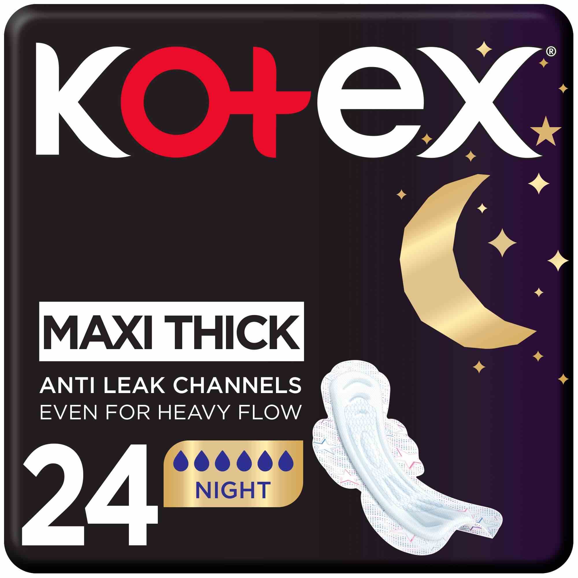 Kotex Maxi Pads Night Wings | 24Pads