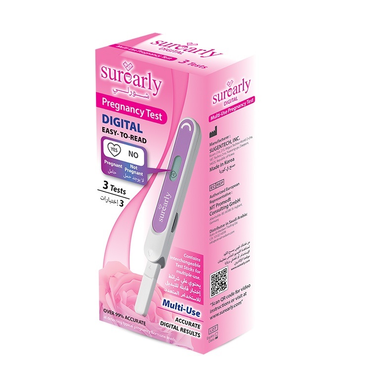 Surearly Pregnancy Digital Test | 3 Units Kit