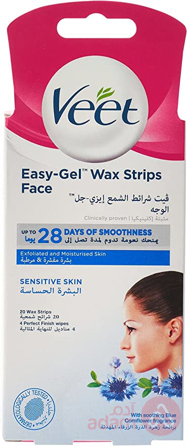 Veet Face Precision Wax Strips 20Strips | Adam Pharmacies