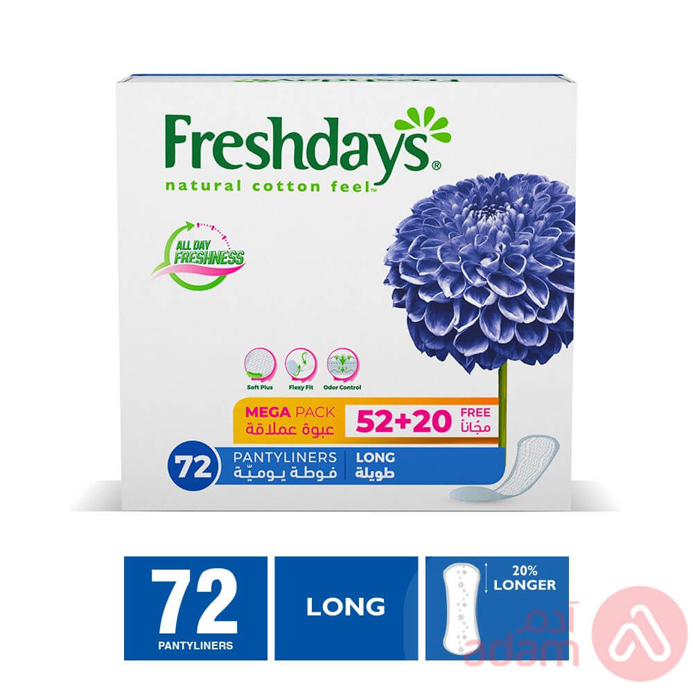 Freshdays Long Scented Pantyliners | 72Pcs