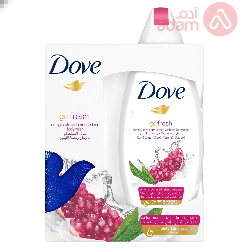 Dove Body Wash Go Fresh Pomegranate | 250Ml+Loofah