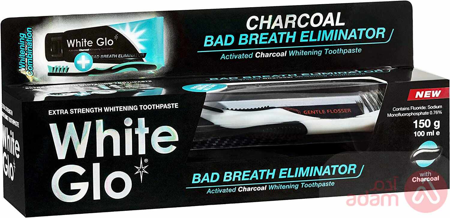 White Glow Tooth Paste Charcoal Bad Breath Elim | 150Gm