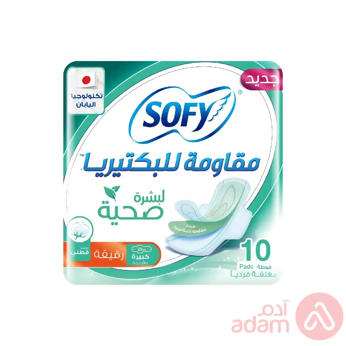 Sofy Antibact Healthy Skin Slim Lrg | 12X10Pad