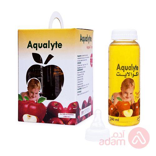 Aqualite Oral Rehydrating Solution With Apple Flavor | 240Ml
