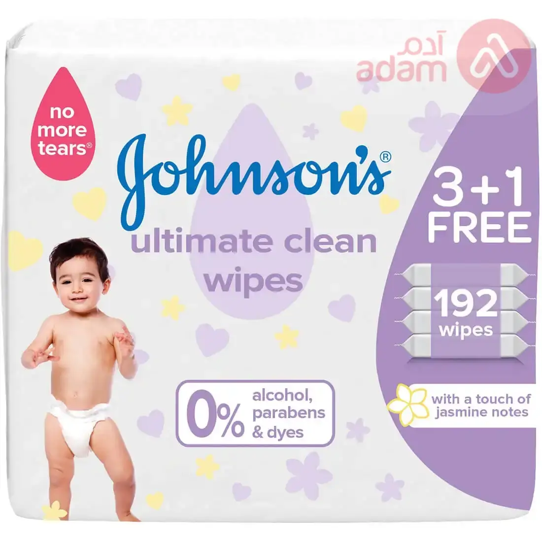 Johnson Ultimate Clean Wipes | 192Pcs(3+1)