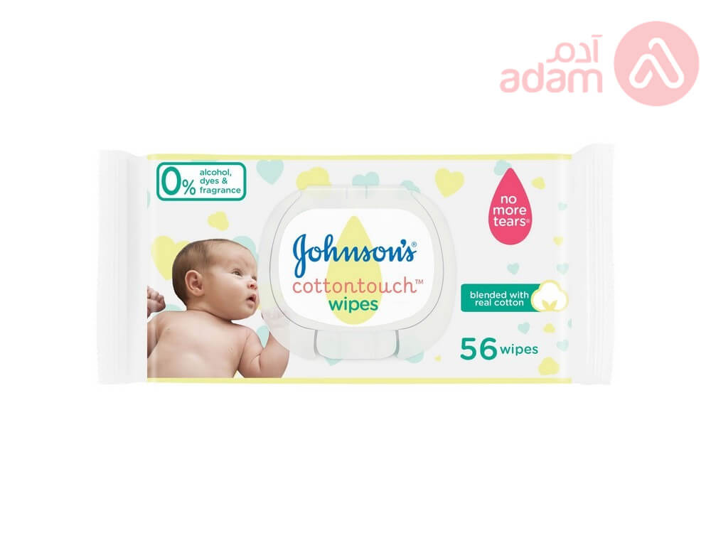 Johnson Cotton Touch Wipes | 56Pcs