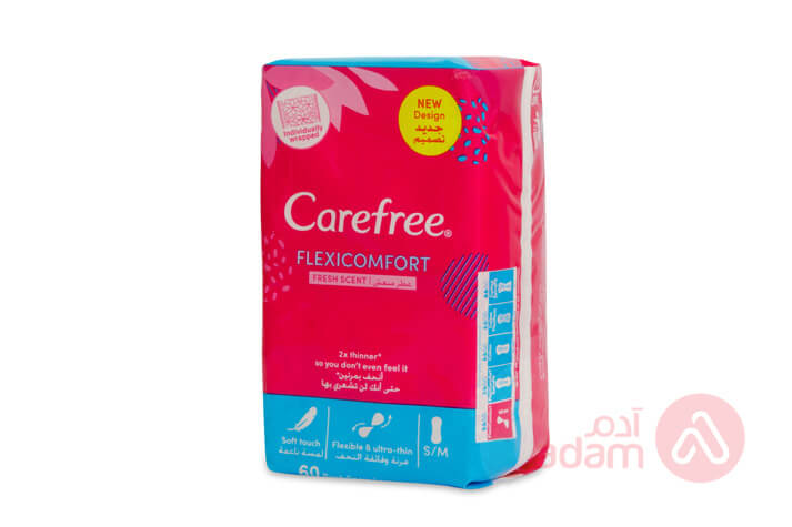 CAREFREE FLEXICOMFORT FRESH SCENT PANTYLINERS 60PCS(9328)