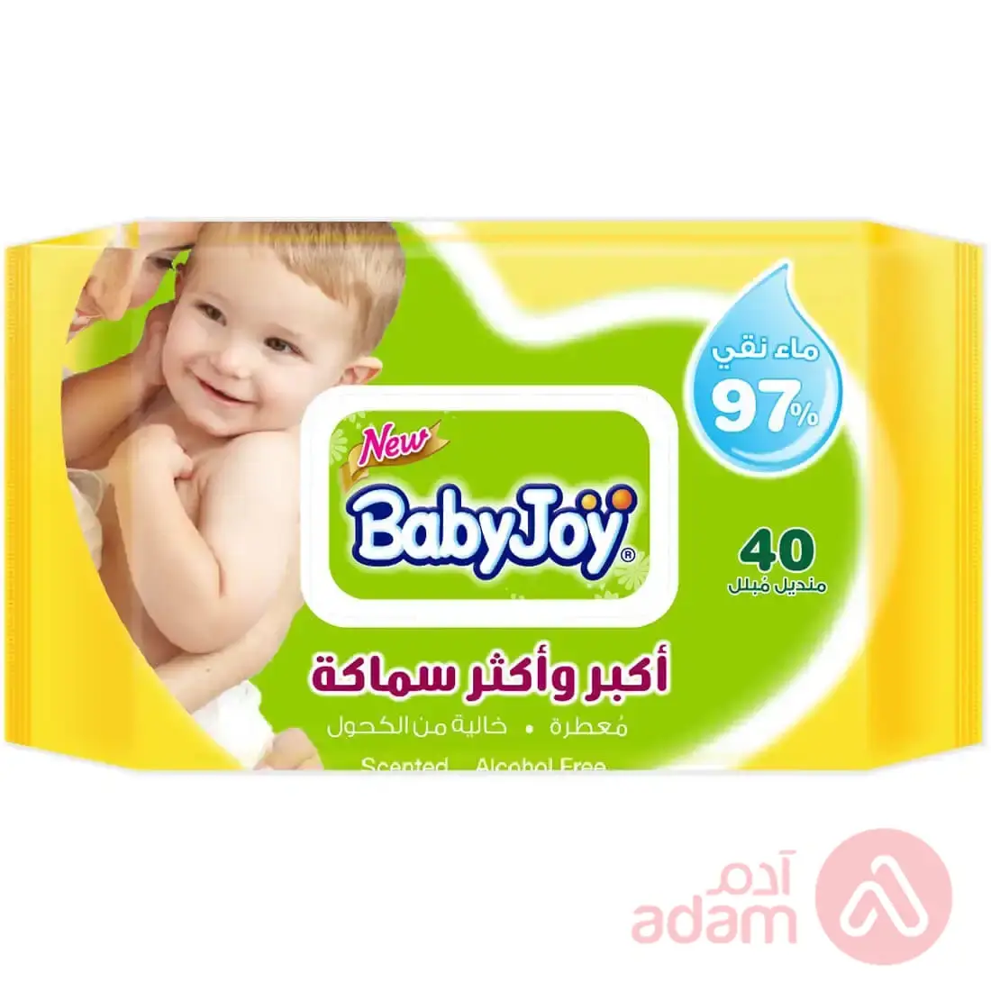 Baby Joy Scented Baby Wipes Thicker & Larger | 12X40Pc