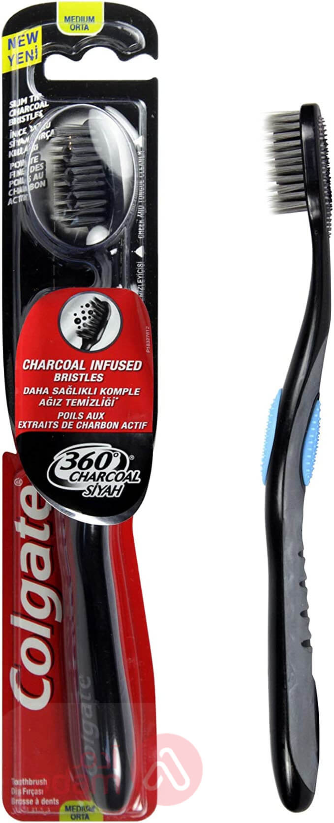 Colgate T B 360 Charcoal Deeper Clean Medium(0204)