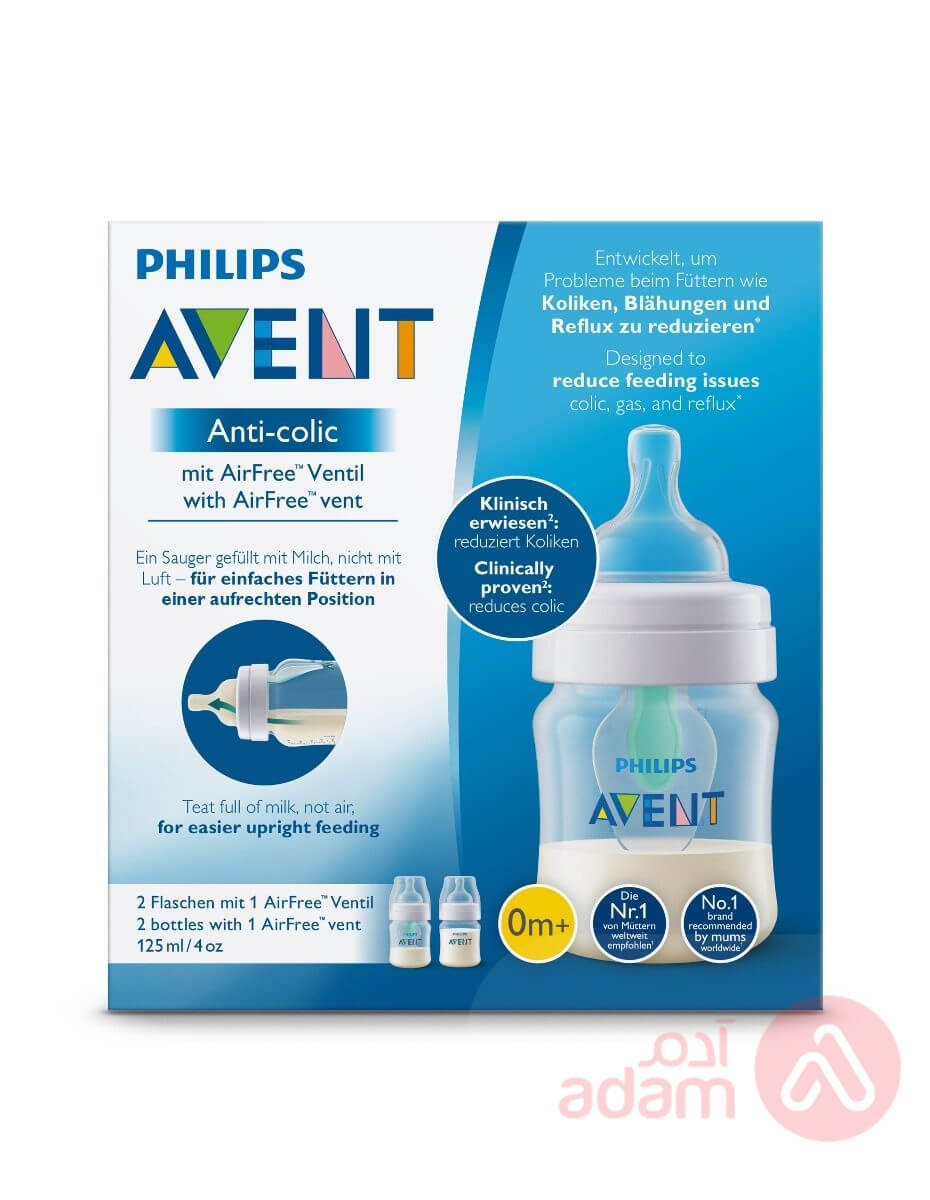Avent Plastic Feeding Bottle Anti-Colic +0M 125Ml 2Pcs Scf810 24