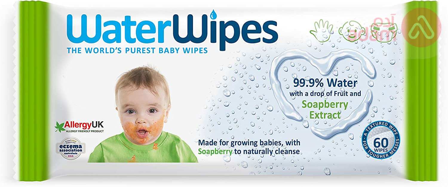 WATERWIPES 99%WATER SOAPBERRY EXTRACT | 60WIPES