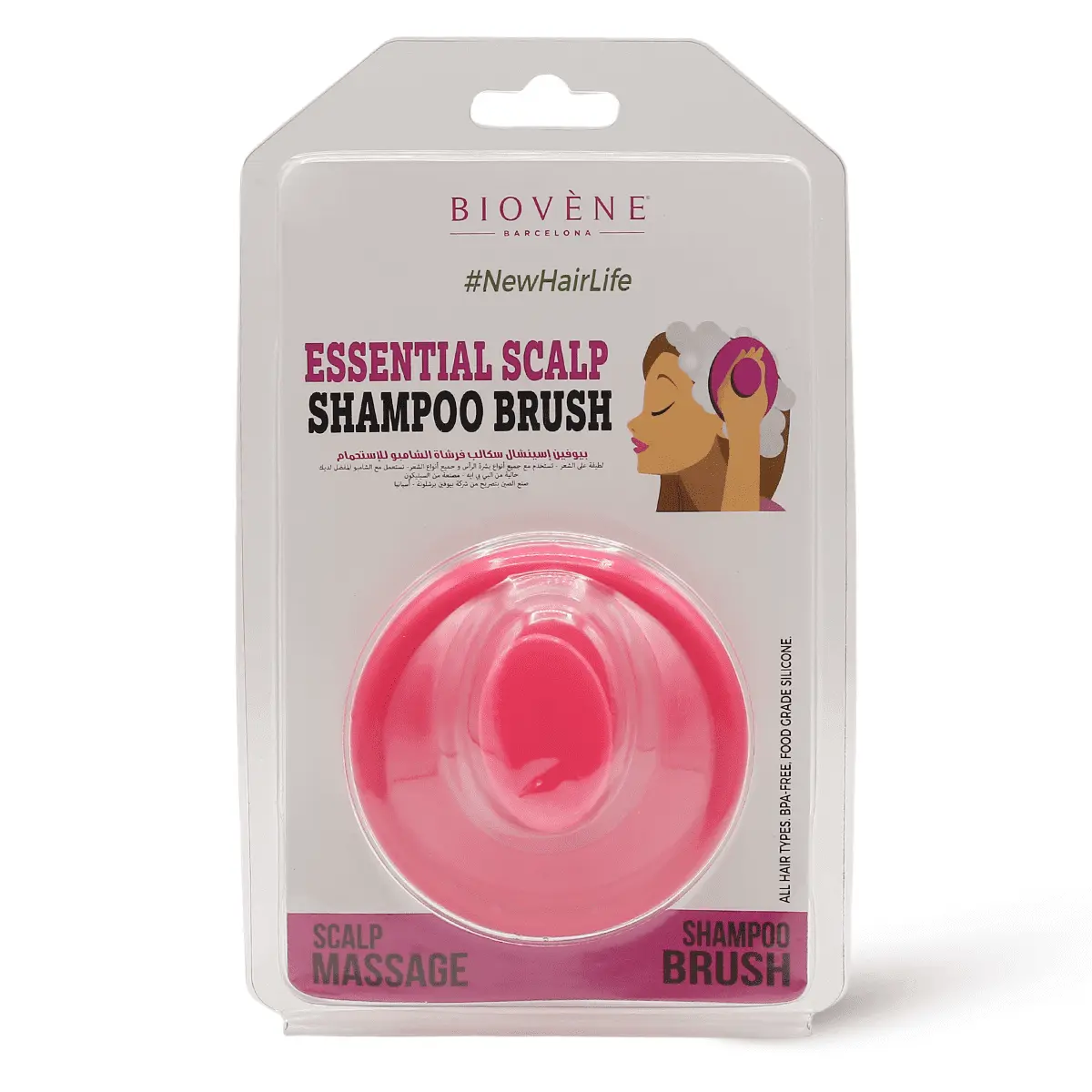 BIOVENE HAIR BRUSH SHAMPOO | PINK