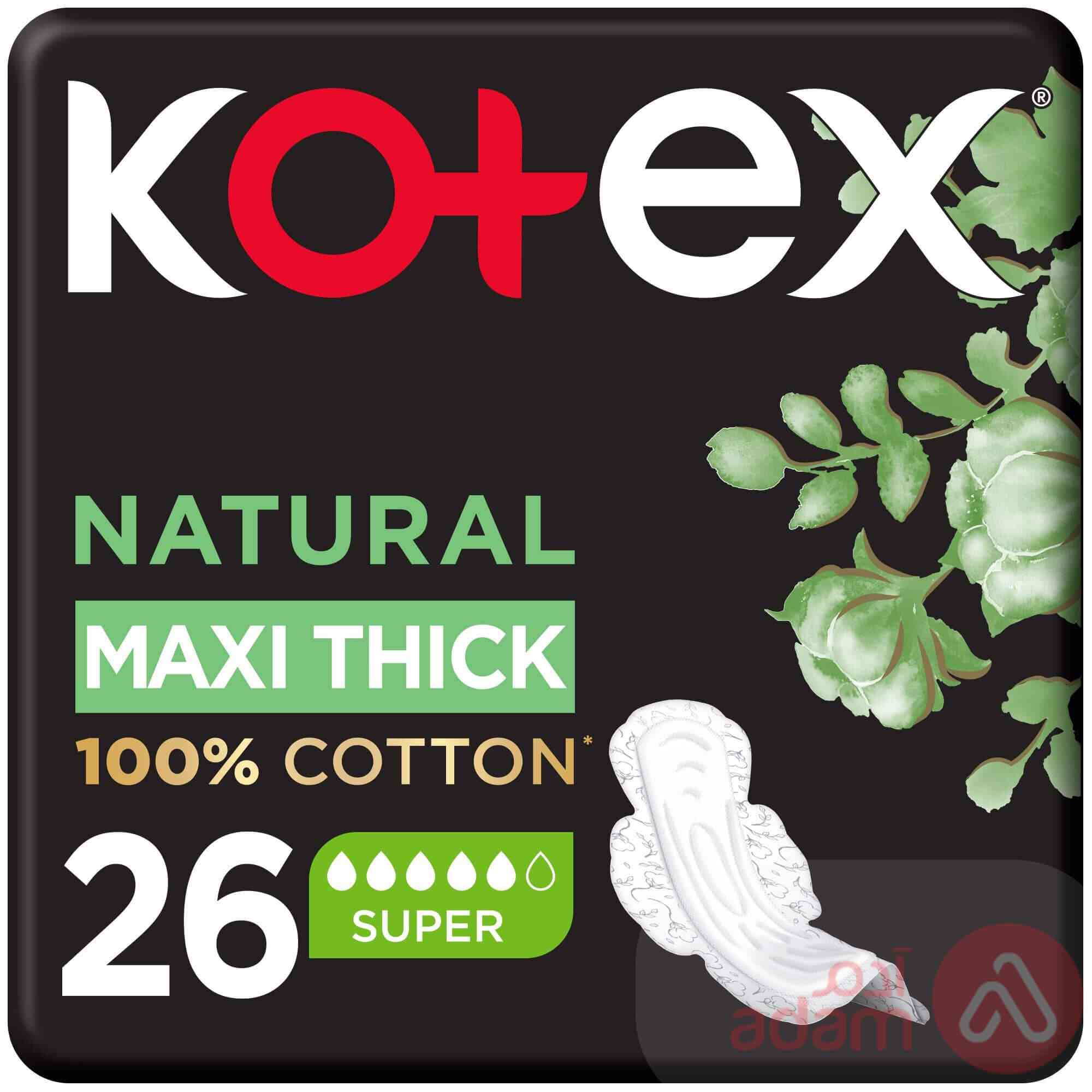 Kotex Natural Maxi Pad Super Wings | 26Pads
