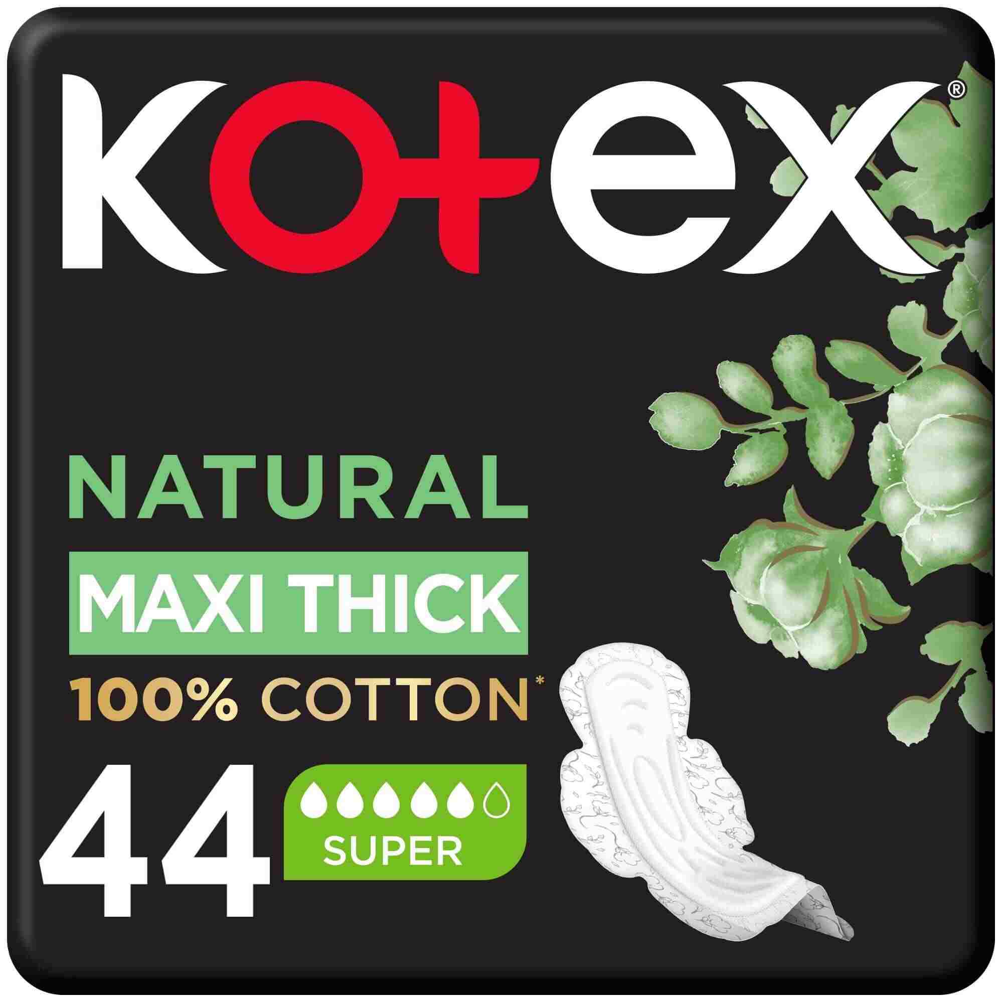 Kotex Natural Maxi Pad Super Wings | 44Pads