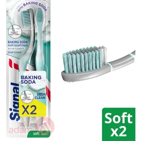 Signal Tooth Brush Soft With Baking Soda 2Pcs (0222)