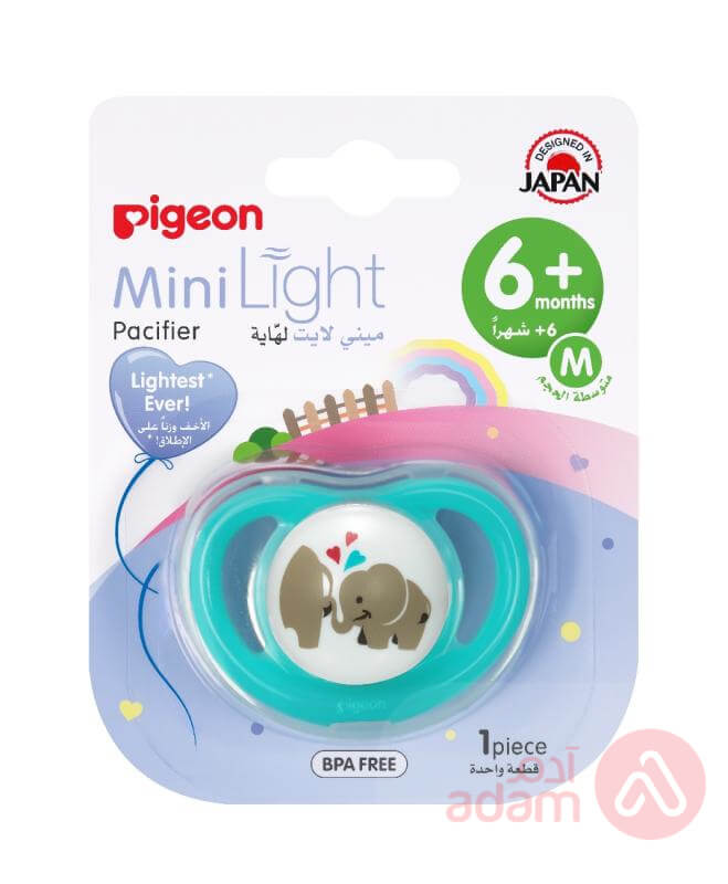 Pigeon Pacifier Minilight (M)+6M 1Pc Unisex Elephant (78462)