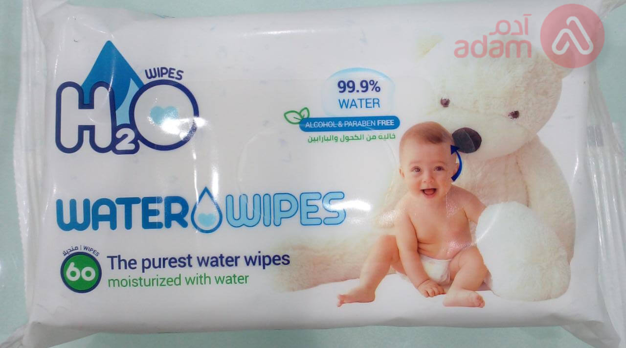 Water wipes H2O 99.9% Water | 60PCs