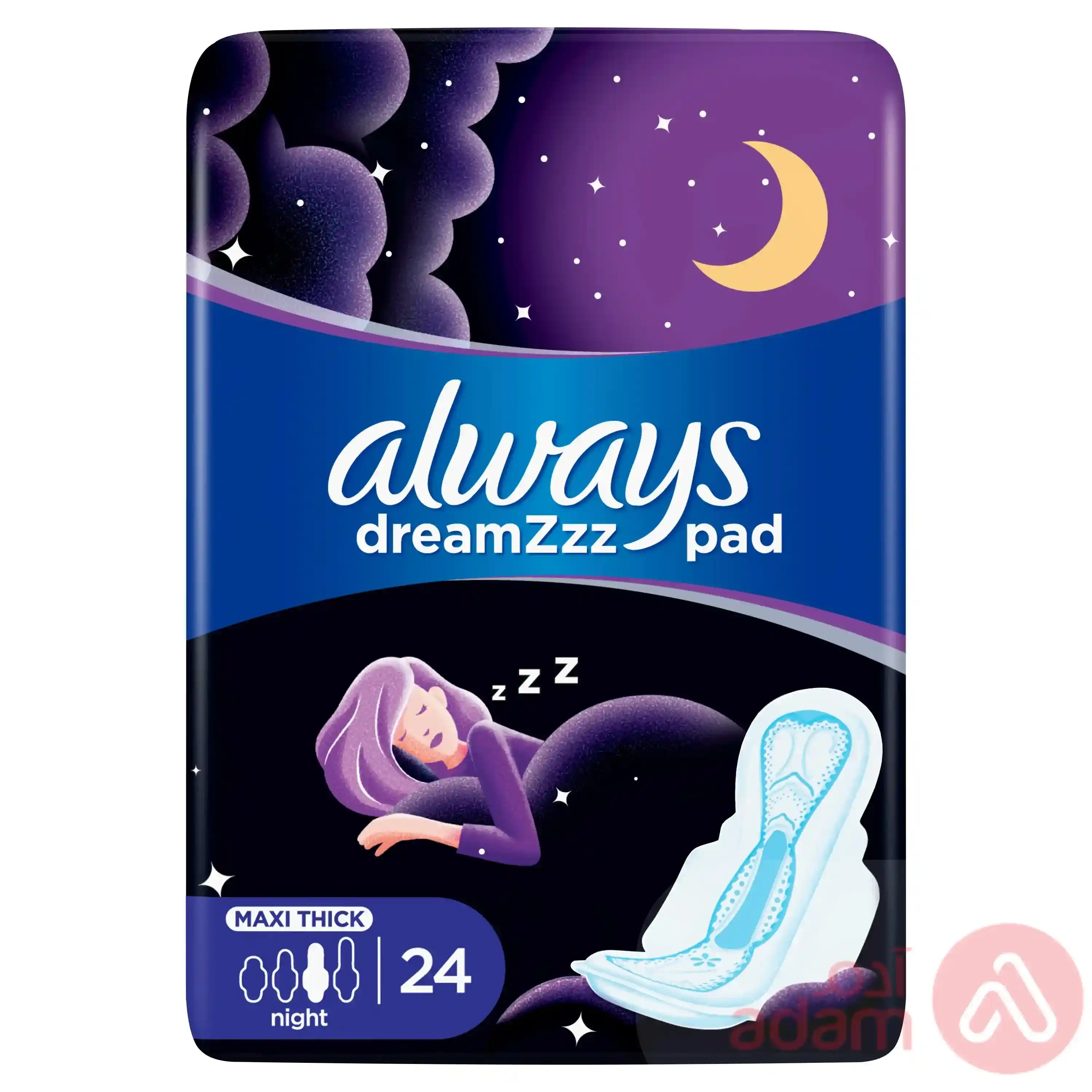 ALWAYS DEAMS PAD NIGHT MAXI THICK | 24PCS