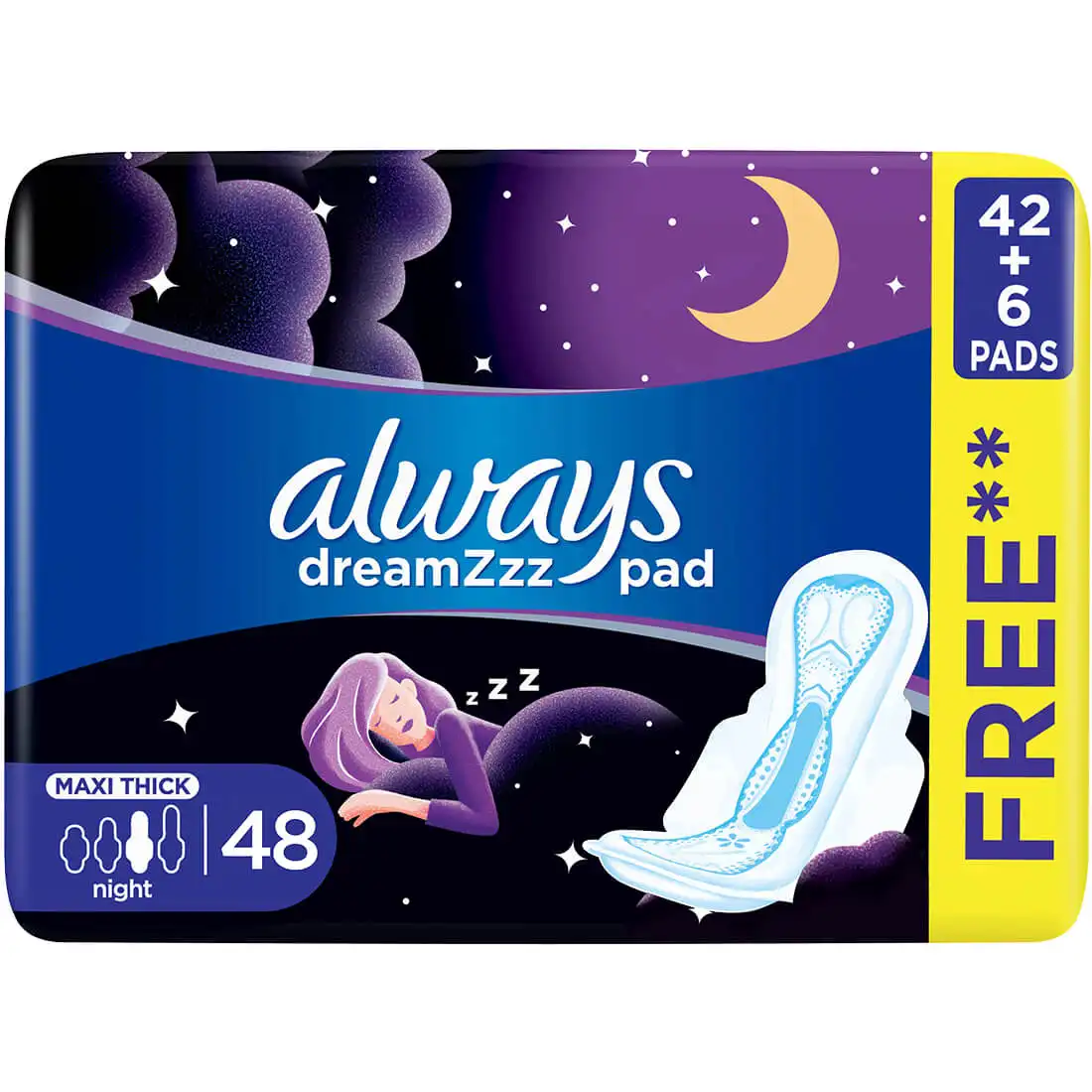 ALWAYS DEAMS PAD NIGHT MAXI THICK | 48PCS