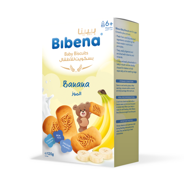 BIBENA BABY BISCUITS BANANA| 120 GM