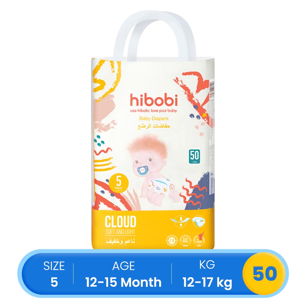 HIBOBI DIAPERS NO 5 X-LARGE | 50PCS